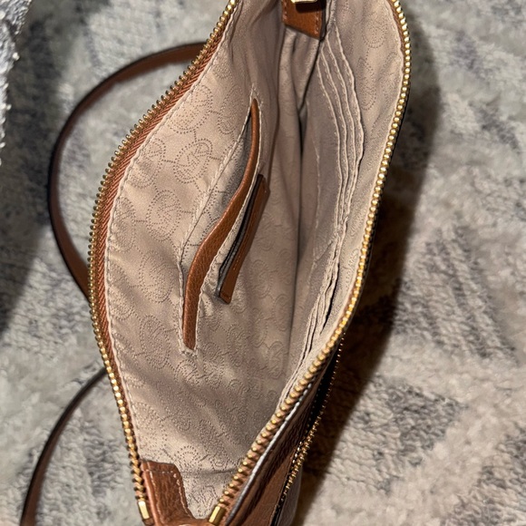 Michael Kors Brown Leather Crossbody Bag - Picture 9 of 10